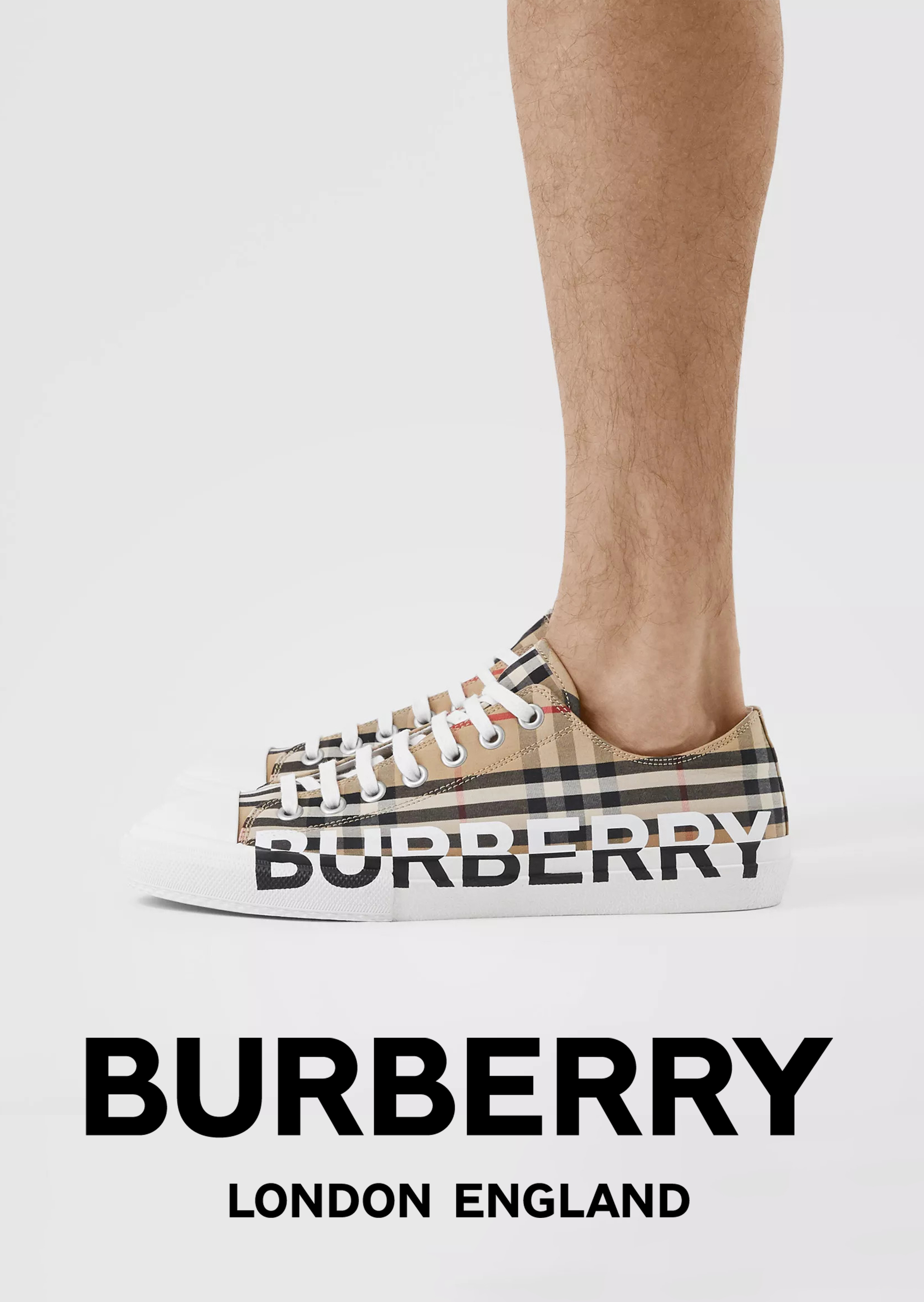 品牌名牌鞋推薦- BURBERRY帆布鞋實穿照